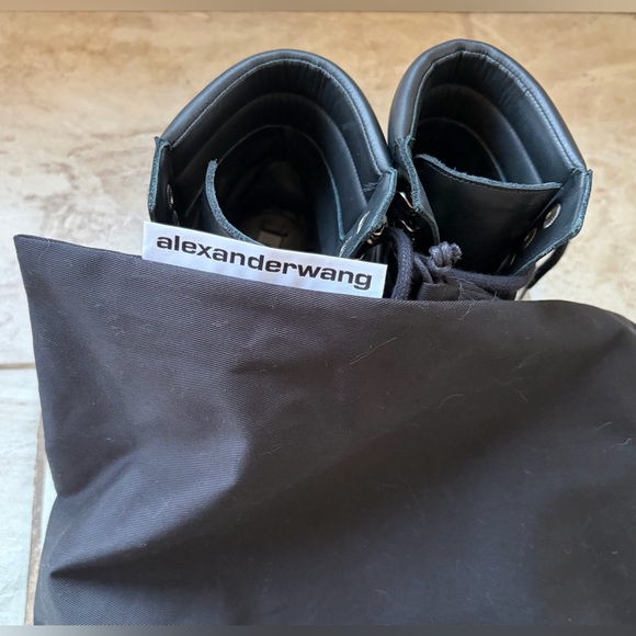 Alexander Wang Black Combat Boots sz 36.5. - Picture 11 of 13